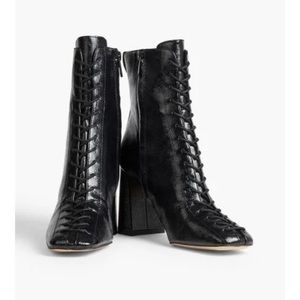 Sam Edelman Black Patent Leather bootie